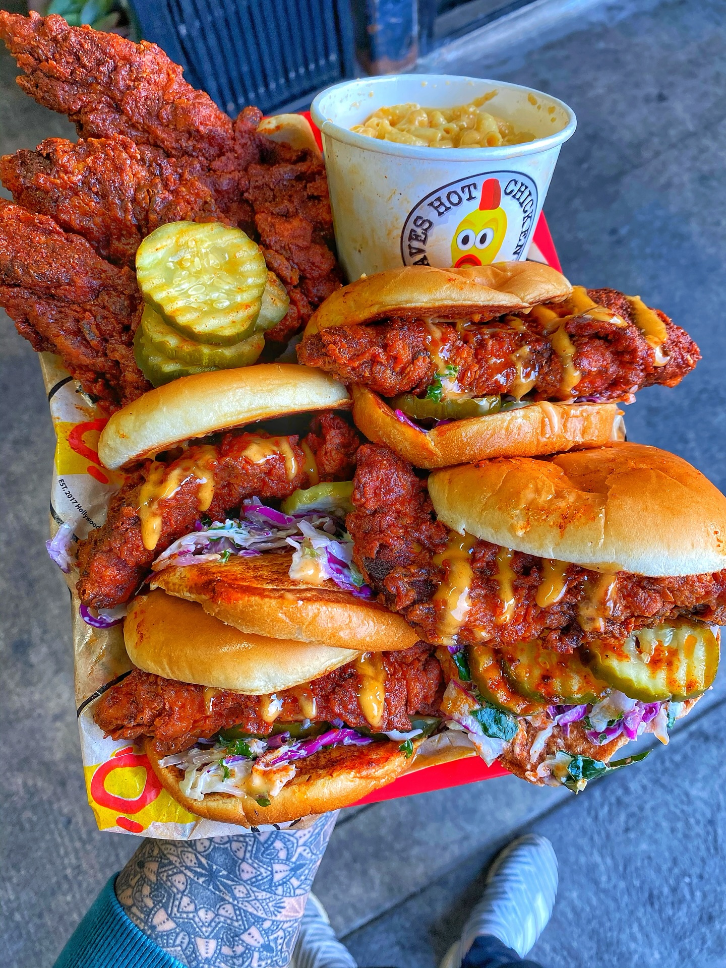 Dave's Hot Chicken pickles