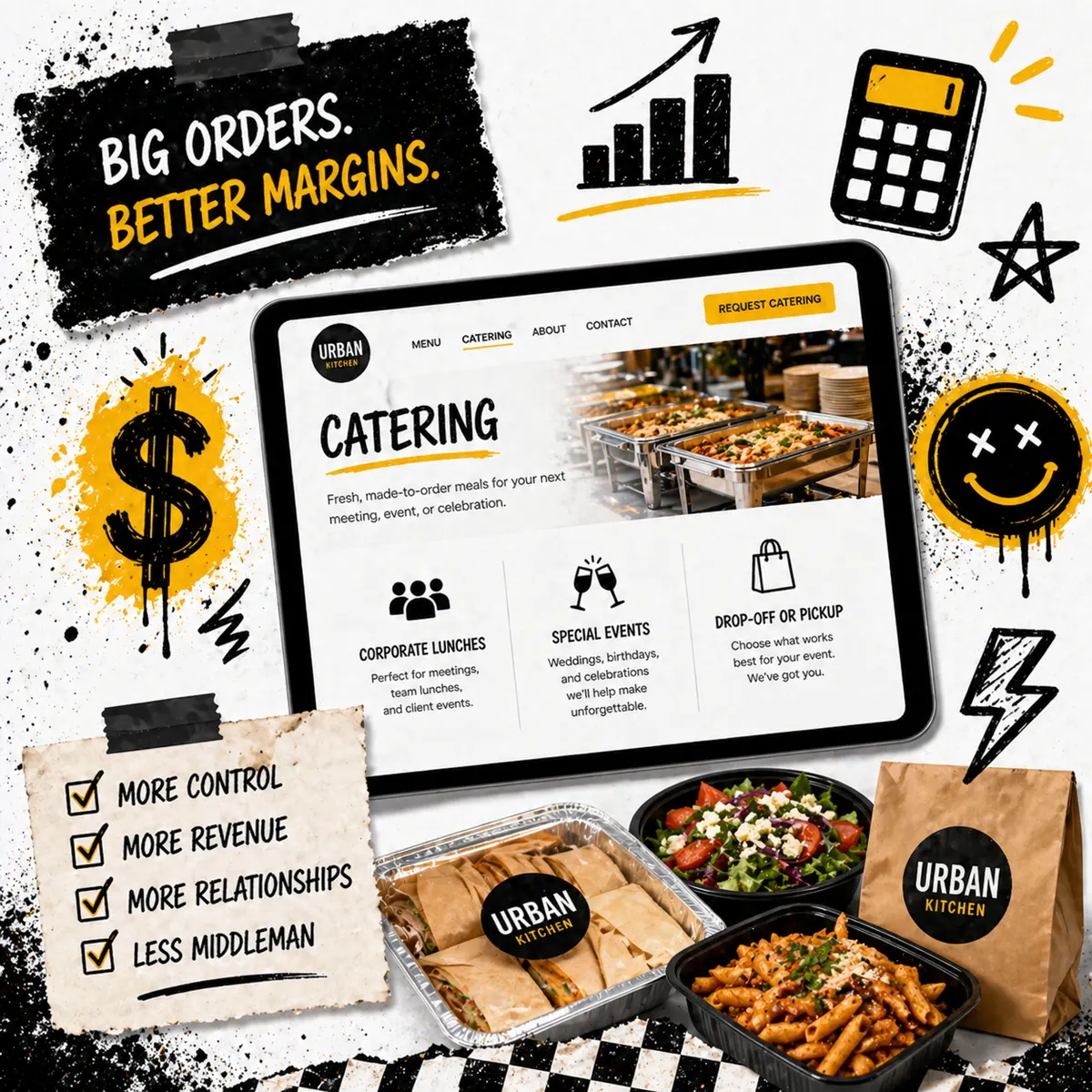 Catering page preview