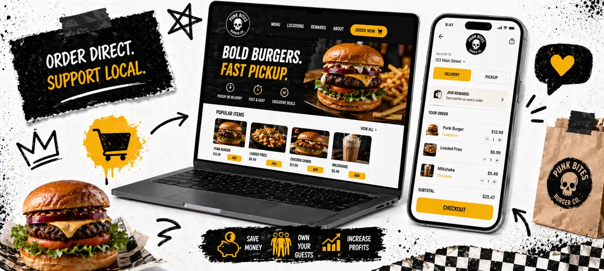 Restaurant online ordering on phone