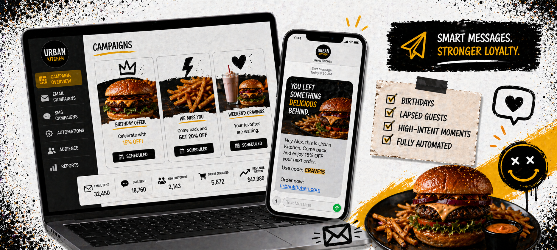 Email and SMS marketing dashboard