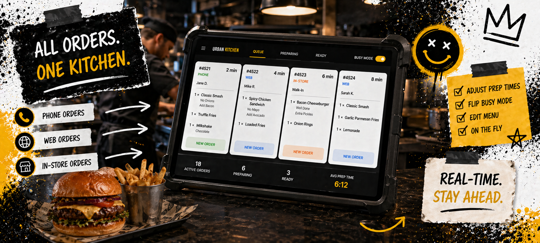 Kitchen display tablet